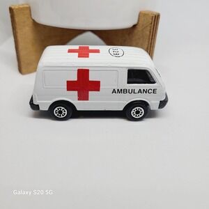 Vintage Ford Econoline Ambulance Diecast Toy Car Collectible Vehicle